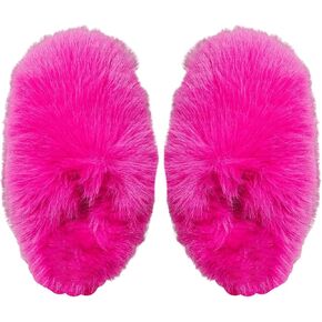 Verdusa Women's Furry Faux Fur House Slippers Warm Home Slipper Shoes