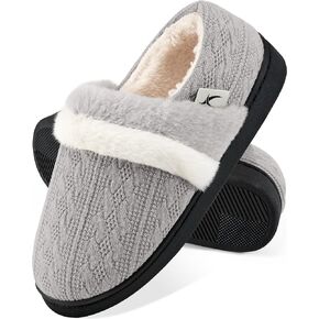 Women Slippers Fuzzy Ladies Shoes: Warm House Slippers for Indoor Outdoor