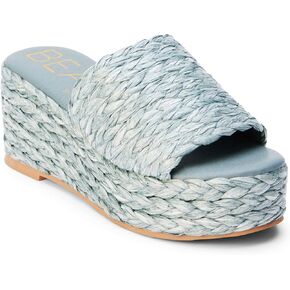 BEACH by Matisse Womens Peony Platform Athletic Sandals Casual High Heel 3" & Up - Blue