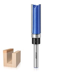 Professional Pattern Flush Trim Router Bits 1/4 Inch Shank, Diameter 1/2",Blade Length 15/32",Bottom Bearing Flush Trim Router bit Set, Template Guide Woodworking Milling Cutter Tool