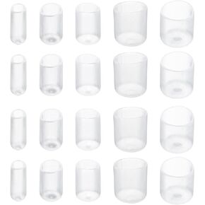 Screw Thread Protector Cover Rubber End Caps, [for Screw, Bolt] - 1/4" 3/8" 1/2" 3/4" 7/8" ID/Clear/25pcs