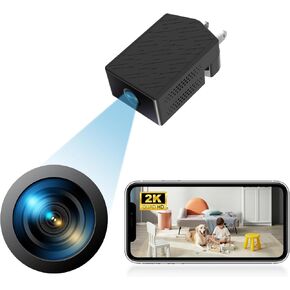 2024 Latest Plug-in Spy Camera, Hidden WiFi Camera with Remote Viewing, 1080P HD Small Indoor Nanny Camera with Remote Viewing, Wireless Hidden Night Vision WiFi Camera for Home and Office