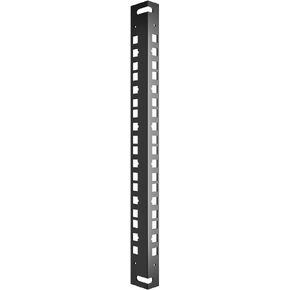 NavePoint 15U Cabinet Vertical Rack Rail Kit, Black, Cold Rolled Steel, 29.08 x 0.77 x 1.16 inch, Package Quantity of 4