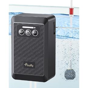 Pawfly Aquarium Lithium Battery Powered Air Pump USB Rechargeable Oxygen Pump for 5-100 Gallon Fish Tanks Portable Live Bait Aerator Pump for Outdoor Fishing and Fish Transportation
