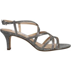 صندل سهرة نسائي من Nina Neptune Metallic بكعب متوسط ​​2-3 بوصة - فضي - مقاس 8.5 واط in Kuwait