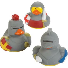 Fun Express - Medieval Rubber Duckies - Toys - Character Toys - Rubber Duckies - VBS Vacation Bible School Supplies/Decor - Valentine's Day Party Favors - 12 Pieces