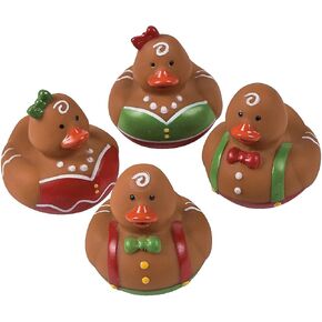 Gingerbread Rubber Ducks | 12 Pack | Christmas Ducky