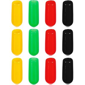 Screw Thread Protector Cover Rubber End Caps, [for Screw, Bolt] - 3/16"(5mm) ID/Black,Red,Yellow,Green/100pcs