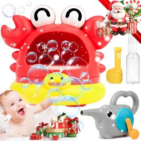 Bath Toys Crab Bubble Machine with 2 Attachments for Lots of Bubble, Toddler Bath Toys for Age 1 2 3 4 5 Experience The Fun of Bathing, No Battery Required