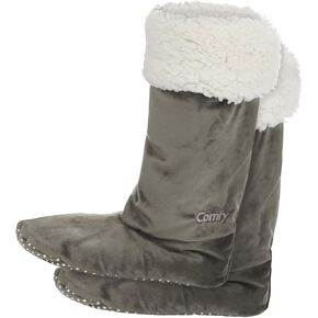 THE COMFY For Your Feet | Soft Sherpa Lined Slipper Socks from Shark Tank, Double Layered Non-Skid Sock with Grippers, Booties for Women & Men, Warm and Cozy Gifts