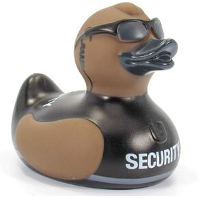 Security Rubber Duck by Bud Duck | Elegant Gift Packaging - "Strip search!" | Child Safe | Collectable