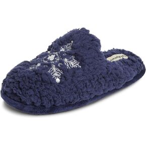 Dearfoams Women's Shay Giftable Holiday Themed Novelty Scuff Slipper