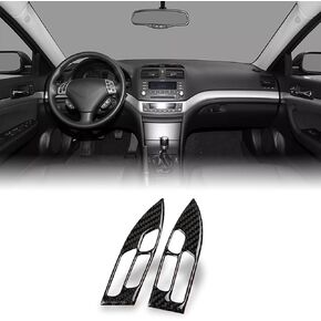 AeroBon TSX Real Carbon Fiber Interior Trim Kit Compatible with 2004-2008 Acura TSX Gear Shift Panel Trim Cover Set