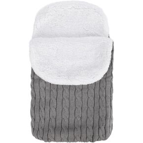 Newborn Baby Swaddle Blanket Thick Baby Knit Soft Warm Fleece Blanket Wrap Swaddle Sleeping Bag Sack Stroller Infant Plush Receiving Blankets for Boys Girls Beige