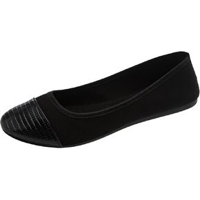 Alpine Swiss Kelly Cap Toe Ballet Flats Two Tone Comfortable Slip On Flat Shoes
