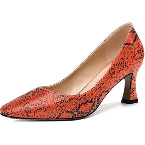 SKYSTERRY Women's Patent Office Solid Dress Slip On Square Toe Spool Mid Heel Pumps Shoes 2.5 Inch