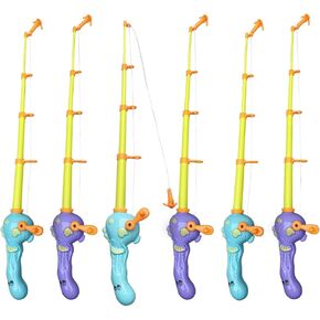 6 Pcs Magnetic Fishing Pole Kids Toy Fishing Pole - No Fishes are Included, Baby and Toddler Bath Toy Toy Fishing Pole for Bath, Pool