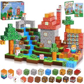 Goody King 150 PCS Magnetic Building Blocks Montessori Magnetic Toys, Build Magnet Dark Castle World Set, STEM Toddler Sensory Building Blocks for Toddler Boys Girls 3 4 5 6 7 8 9 10th Birthday Gift