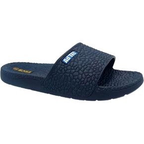 AdTec Women's PVC Pebble Sandals- Lightweight, Flexible Open Toe Slides, Navy