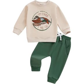 Toddler Baby Boy Girl Football Outfit Game Day Letter Long Sleeve Sweatshirt Jogger Pants 2Pcs Fall Winter Clothes