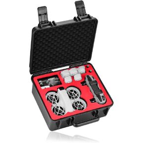 Neo Case, Waterproof Carrying Hard Case Shoulder Strap for DJI Neo Fly More Combo Accessories, with RC-N3 Remote Controller Battery Charging Hub and Other