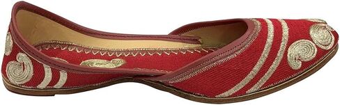 Red Punjabi Jutti Mojari Shoes for Women,Indian Shoes Ethnic Sandals Jootis Bohemian Shoes Khussa Jutti in Saudi Arabia