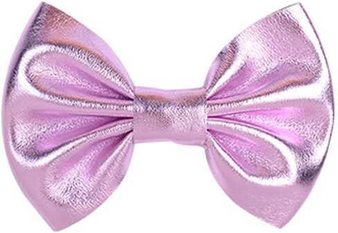Baby Girls Hair Bow Clip Candy Color Bronzing Alligator Bow Hair Clip Hair Accessories for Little Girls Kids Toddlers ZFJ40 (Silver) in Saudi Arabia