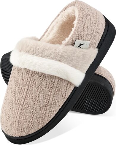 Women Slippers Fuzzy Ladies Shoes: Warm House Slippers for Indoor Outdoor in Saudi Arabia