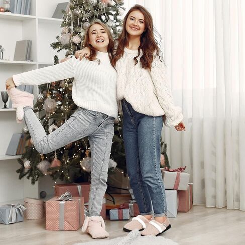 Women Slippers Fuzzy Ladies Shoes: Warm House Slippers for Indoor Outdoor in Saudi Arabia