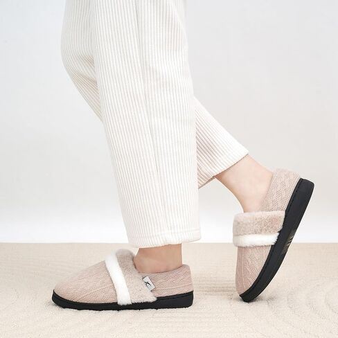 Women Slippers Fuzzy Ladies Shoes: Warm House Slippers for Indoor Outdoor in Saudi Arabia