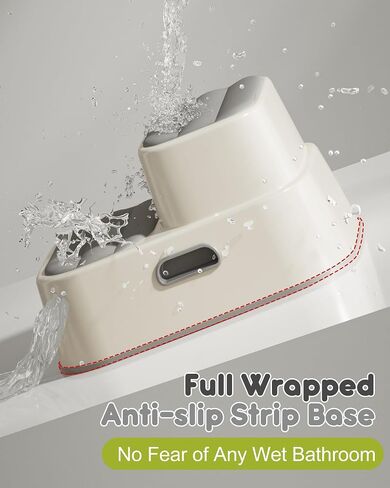 Toddler Step Stool for Bathroom Sink, Upgrade Non-Silp 2 Step Stool for Kids with Enlarged Step Area, Kids Step Stool for Bathroom, Kitchen Helper Potty Training Step Stool (Gray 2-Pack) in Saudi Arabia