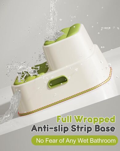 Toddler Step Stool for Bathroom Sink, Upgrade Non-Silp 2 Step Stool for Kids with Enlarged Step Area, Kids Step Stool for Bathroom, Kitchen Helper Potty Training Step Stool (Gray 2-Pack) in Saudi Arabia