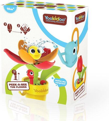 40221 وعاء زهور يوكيدو - لعبة حمام الطفل موضوع الحديقة - لعبة الاستحمام والدش - علبة سقي، زهرة، لعبة مائية - هدية طفل من 18 شهرًا، صغير in Kuwait