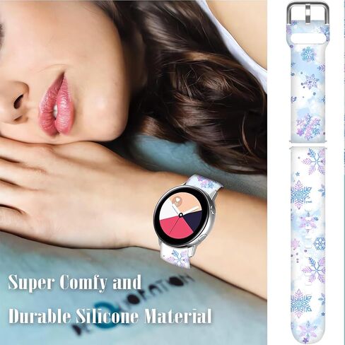20mm Silicone Band Compatible with Samsung Galaxy Watch 6/6 Classic / 5/5 Pro / 4/4 Classic / 3 / Active 2 1, Sizes 40mm 41mm 42mm 44mm 45mm 46mm, Replacement Strap for Women Men in Saudi Arabia