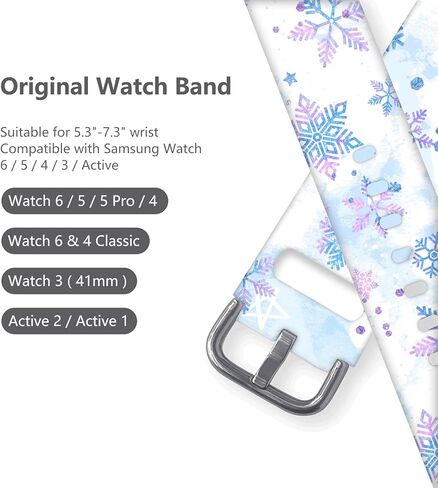 20mm Silicone Band Compatible with Samsung Galaxy Watch 6/6 Classic / 5/5 Pro / 4/4 Classic / 3 / Active 2 1, Sizes 40mm 41mm 42mm 44mm 45mm 46mm, Replacement Strap for Women Men in Saudi Arabia