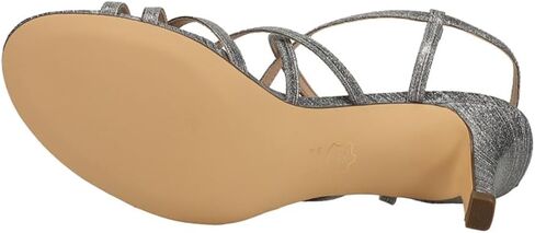 صندل سهرة نسائي من Nina Neptune Metallic بكعب متوسط ​​2-3 بوصة - فضي - مقاس 8.5 واط in Kuwait