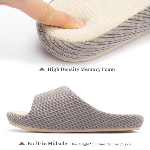 Chantomoo Womens Slipper Memory Foam Slippers Comfy House Slippers Rubber Sole Bedroom Cozy Indoor Outdoor Home Slipper Slides in Saudi Arabia