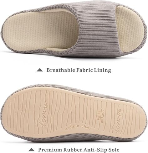 Chantomoo Womens Slipper Memory Foam Slippers Comfy House Slippers Rubber Sole Bedroom Cozy Indoor Outdoor Home Slipper Slides in Saudi Arabia
