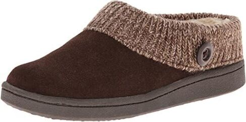 Clarks Women's Knit Scuff Leather Slipper Mules Sweater Cuff Clog (7, Brown) in Saudi Arabia