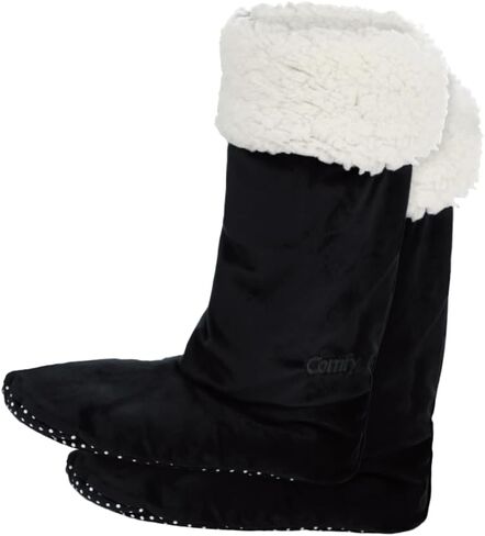 THE COMFY For Your Feet | Soft Sherpa Lined Slipper Socks from Shark Tank, Double Layered Non-Skid Sock with Grippers, Booties for Women & Men, Warm and Cozy Gifts in Saudi Arabia