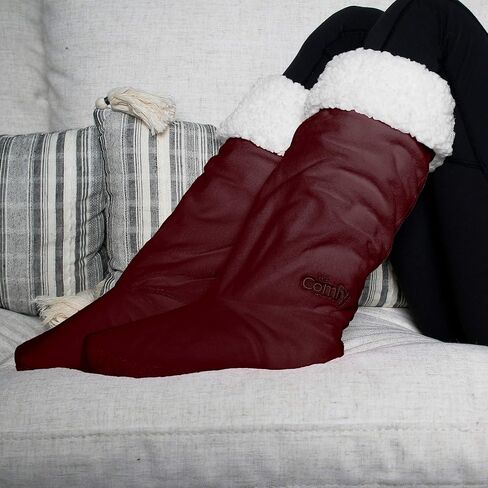 THE COMFY For Your Feet | Soft Sherpa Lined Slipper Socks from Shark Tank, Double Layered Non-Skid Sock with Grippers, Booties for Women & Men, Warm and Cozy Gifts in Saudi Arabia