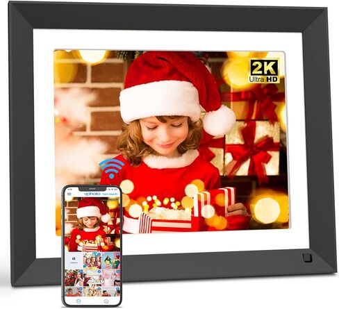 إطارات صور رقمية مزدوجة مقاس 11 بوصة يتم تحميلها من الهاتف - شاشة لمس 2K 2176 * 1600 IPS، إطار صورة رقمي مع مساحة تخزين 32 جيجابايت، مستشعر حركة، مشاركة صور الفيديو عبر البريد الإلكتروني للتطبيق، هدية لعيد الميلاد in Kuwait