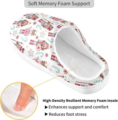 Women's and Men's Fuzzy House Slippers Cozy Memory Foam Slippers Indoor Outdoor Warm Nonslip Family Slippers in Saudi Arabia