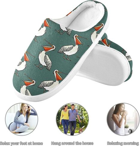 Women's and Men's Fuzzy House Slippers Cozy Memory Foam Slippers Indoor Outdoor Warm Nonslip Family Slippers in Saudi Arabia