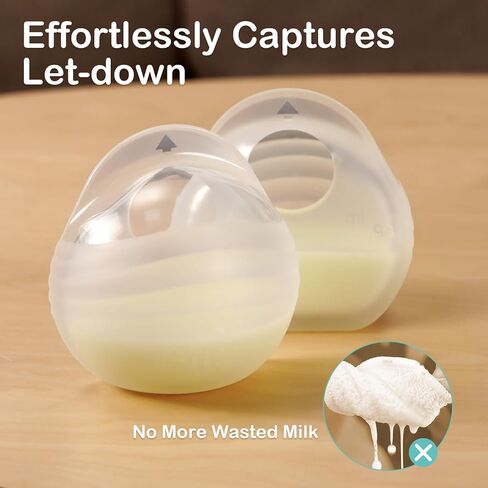 BumbleBee Milk Collector, Portable Silicone Breastmilk Catcher, Kick-Proof Wearable Brest Shields for Breastfeeding Mom, 3oz/2pcs in Saudi Arabia