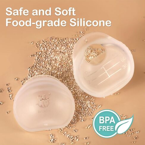 BumbleBee Milk Collector, Portable Silicone Breastmilk Catcher, Kick-Proof Wearable Brest Shields for Breastfeeding Mom, 3oz/2pcs in Saudi Arabia