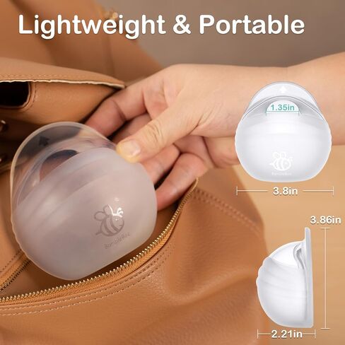 BumbleBee Milk Collector, Portable Silicone Breastmilk Catcher, Kick-Proof Wearable Brest Shields for Breastfeeding Mom, 3oz/2pcs in Saudi Arabia