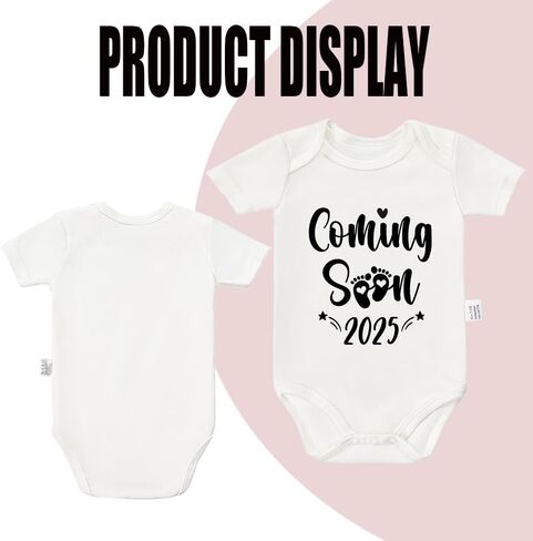 Newborn Announcement Coming Soon 2025 Bodysuits, Gender Neutral Baby Clothes Cotton Romper Short Sleeve 0-24 Months in Saudi Arabia