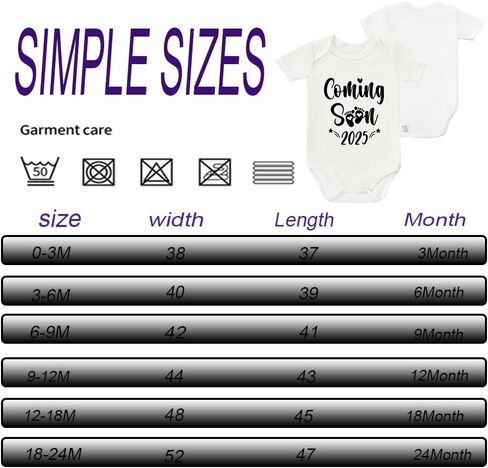 Newborn Announcement Coming Soon 2025 Bodysuits, Gender Neutral Baby Clothes Cotton Romper Short Sleeve 0-24 Months in Saudi Arabia