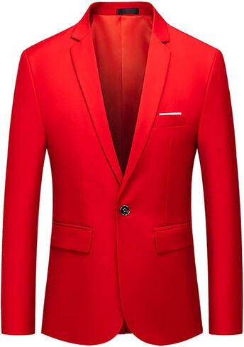 OUYE Men's Solid 1 Button Back Vent Blazer in Saudi Arabia